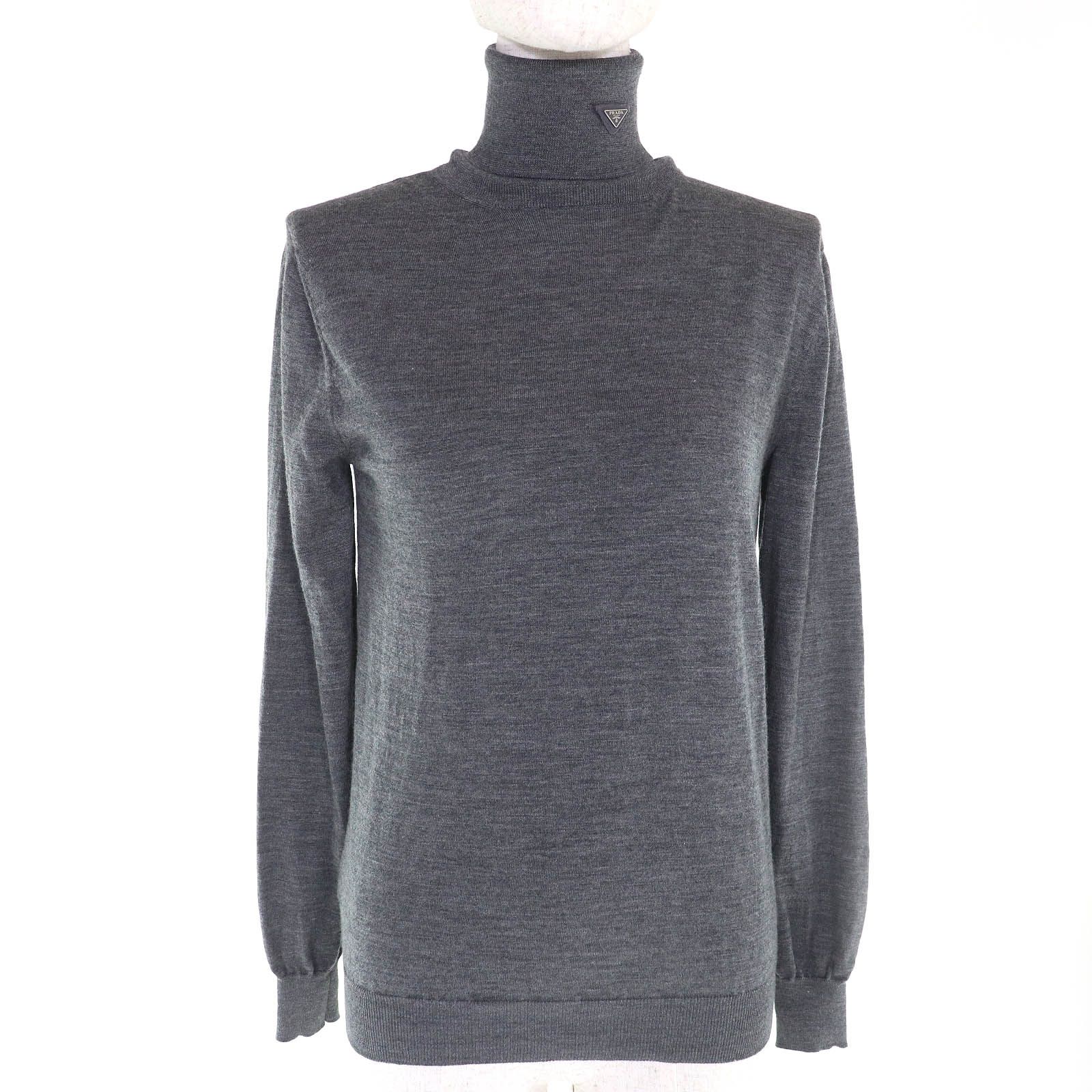 PRADA プラダ タートルネックニット XS グレー 2021コレクション PRADA