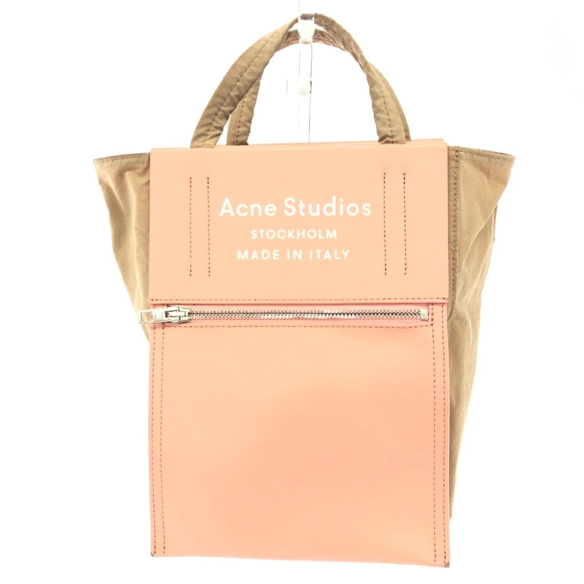 acne studios アクネストゥディオズ ペイパリーナイロントート ピンク 