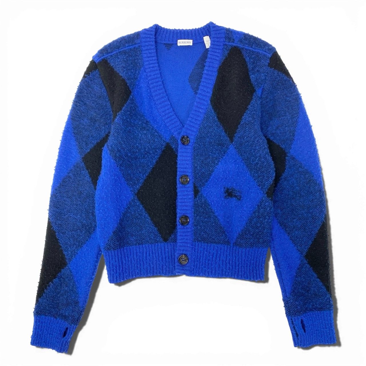 15a16 BURBERRY バーバリー Argyle Check EKD カーディガン サイズS