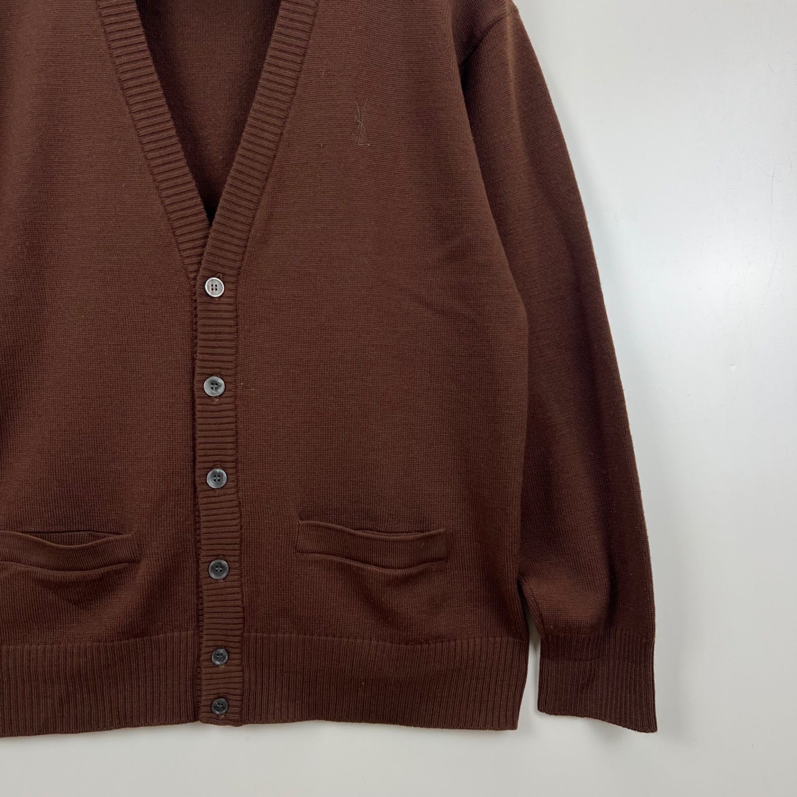 YVES SAINT LAURENT 90s tricots pour homme YSL old wool cardigan L