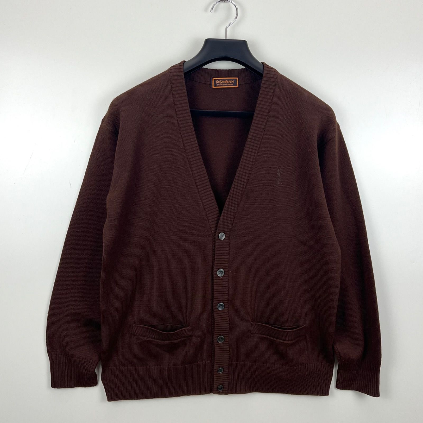YVES SAINT LAURENT 90s tricots pour homme YSL old wool cardigan L