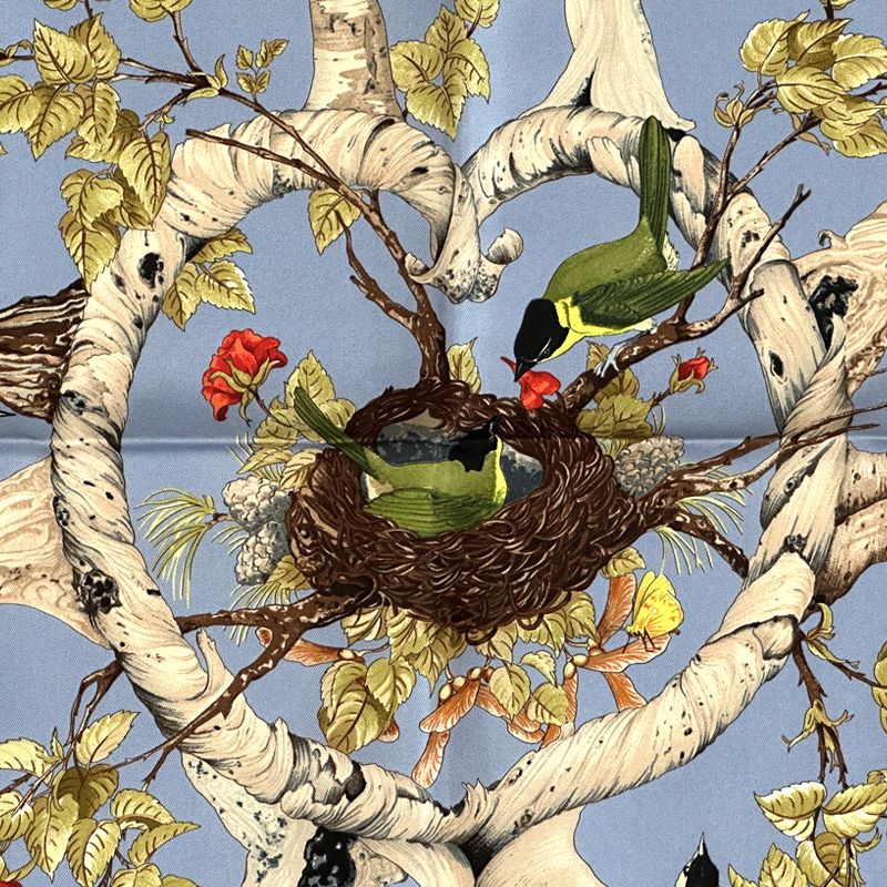 エルメス HERMES スカーフ カレ90 AU COEUR DES BOIS 森の中で