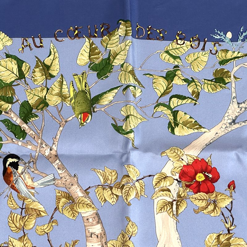 エルメス HERMES スカーフ カレ90 AU COEUR DES BOIS 森の中で