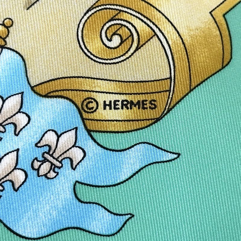 エルメス HERMES スカーフ カレ90 VOILES DE LUMIERE 光の帆船