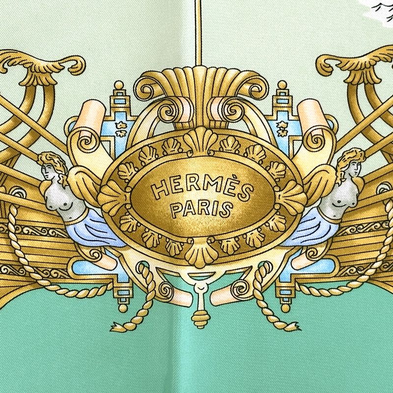 エルメス HERMES スカーフ カレ90 VOILES DE LUMIERE 光の帆船