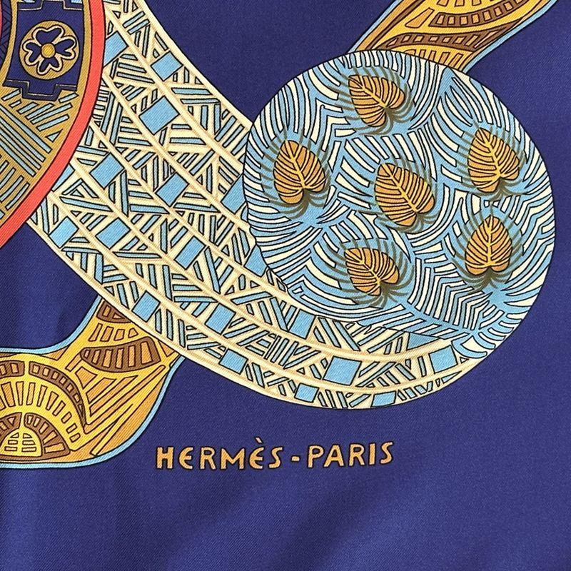 エルメス HERMES スカーフ カレ90 ART des STEPPES ステップ美術