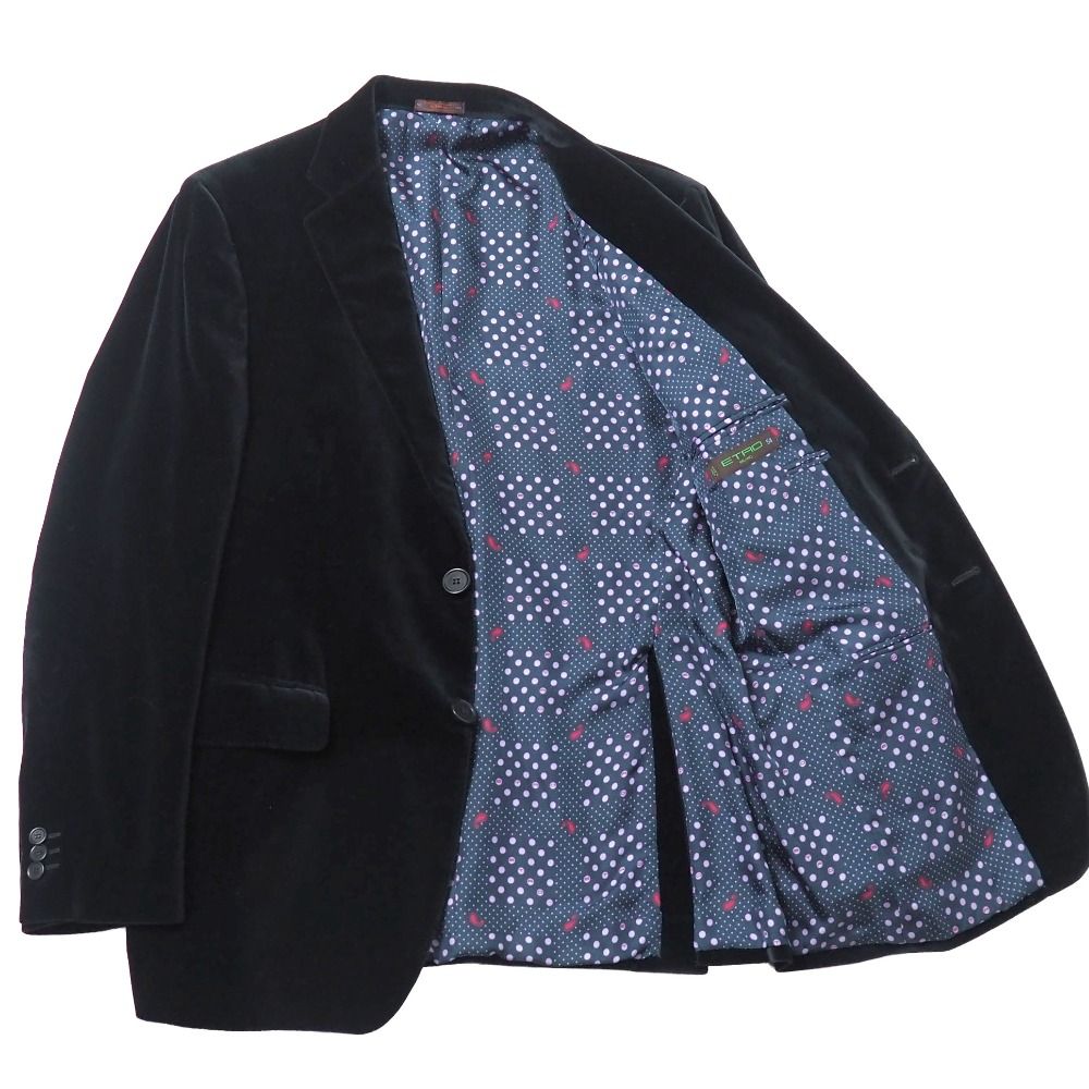 □美品□ETRO エトロ テーラードジャケット サイズ54 ベロア ブレザー