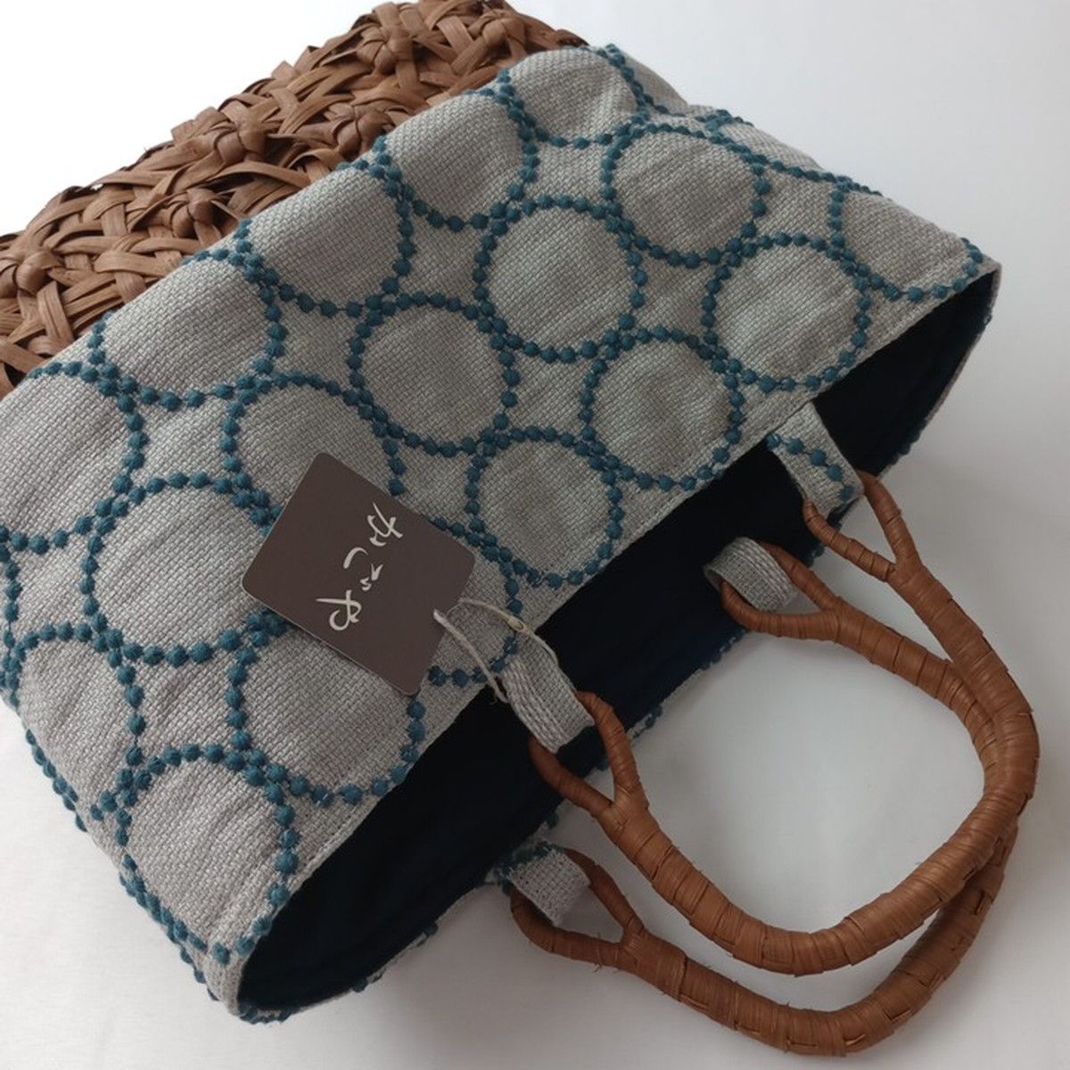 かごやxmina perhonen ミナペルホネン 山葡萄のかごバッグ タンバリン