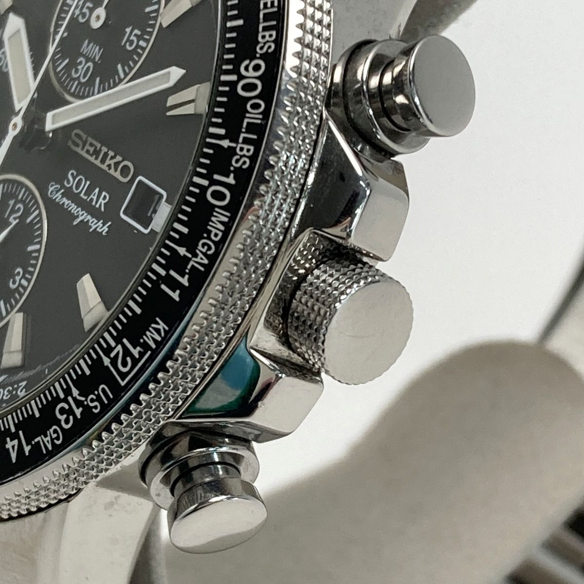 SEIKO セイコー クロノグラフ デイト V172-0AC0 ブラック ソーラー 