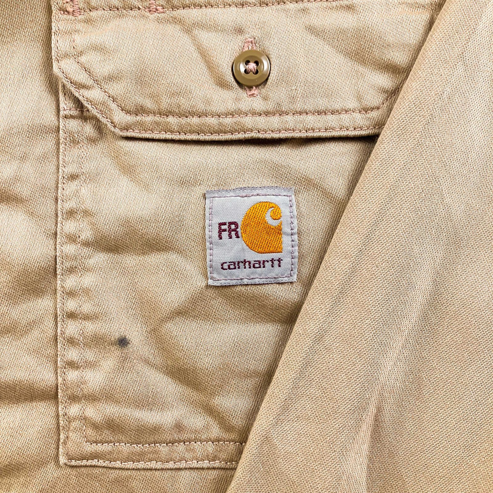 Carhartt ワークシャツ 2XL レギュラーカラー／無地カーキ ／FRS003 メンズ