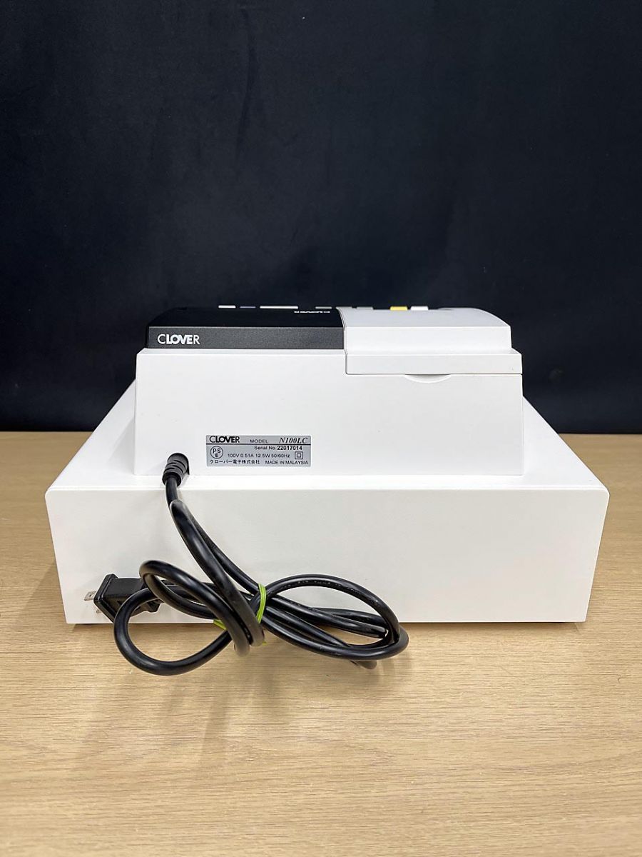 現状品】 CLOVER クローバー電子 レジ レジスター レジロール紙付