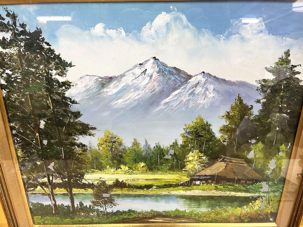 真作 伊藤克己 常念岳 油彩画 風景画 ☆ - メルカリ