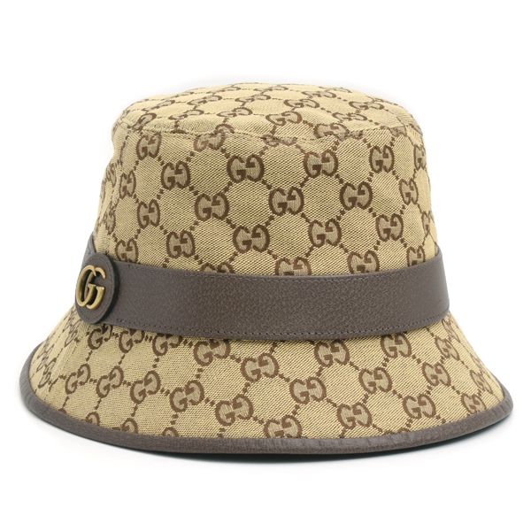 【GUCCI・箱付き】GGキャンバス フェドラハット　M グッチ 帽子 メンズ GGキャンバス フェドラハット Lサイズ 59cm