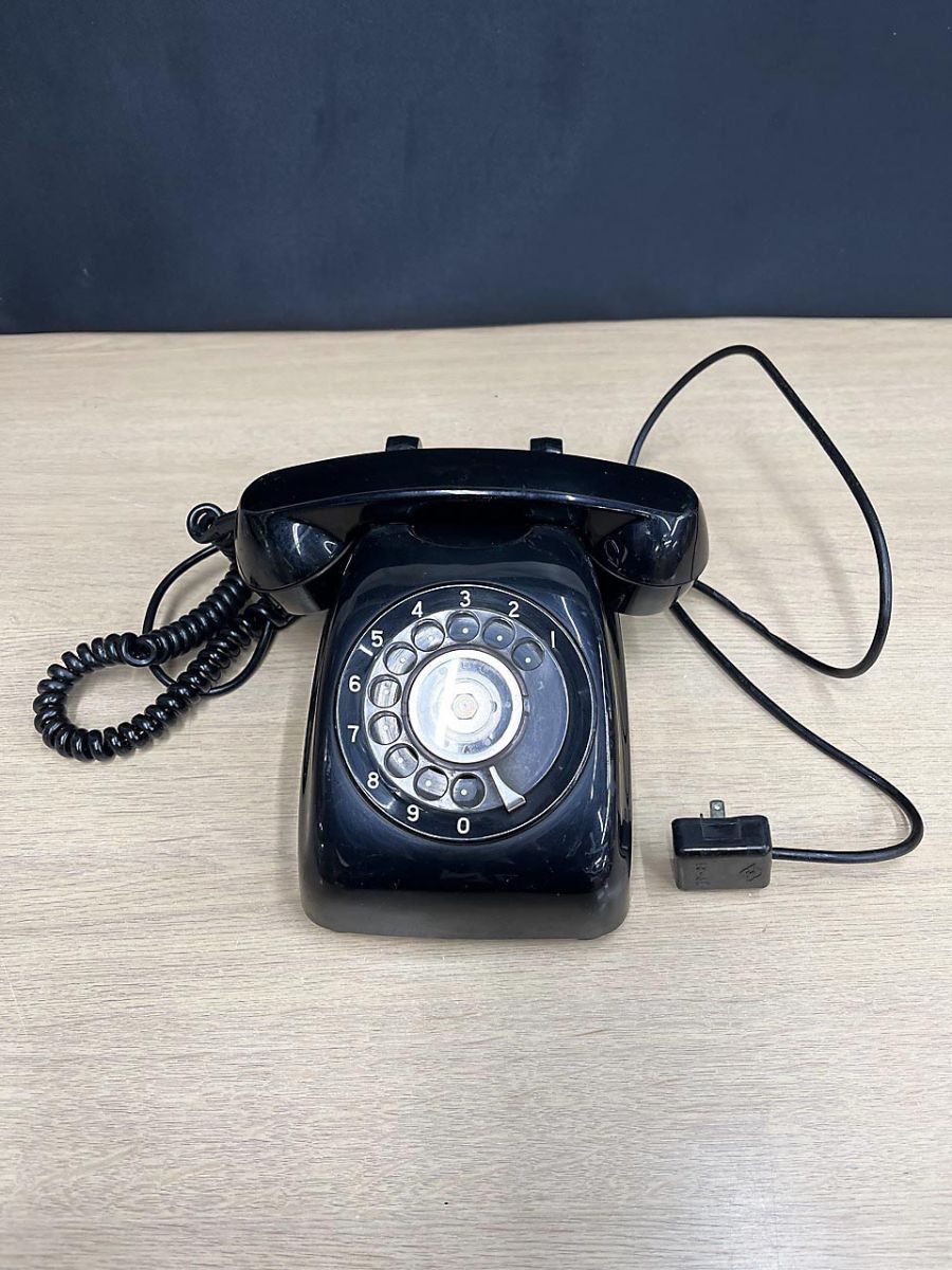 黒電話　レトロ 現状品】 黒電話 ダイヤル式 電話機 昭和レトロ 600-A2 - メルカリ