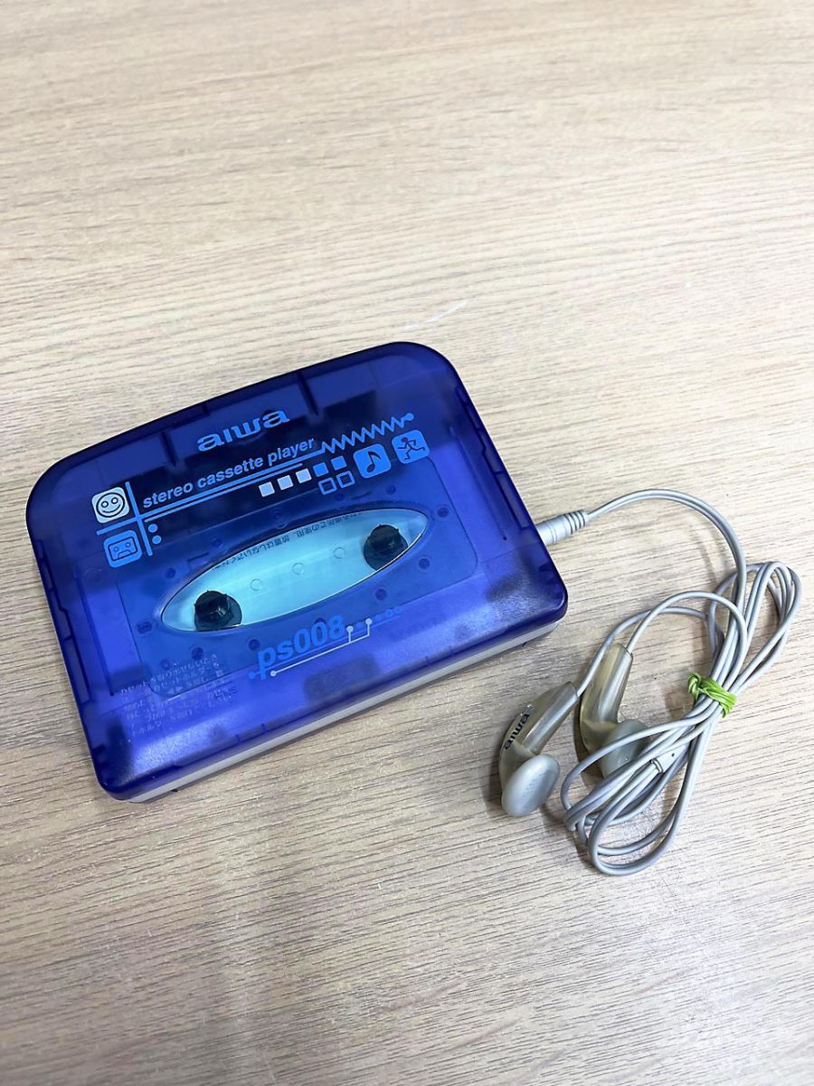 ジャンク品】 aiwa アイワ ポータブル カセットプレーヤー ps008