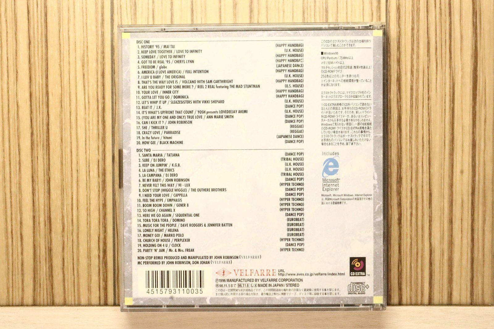 国内盤CD☆その他CD/□ THE BEST OF VELFARRE 1996 ヴェルファーレ