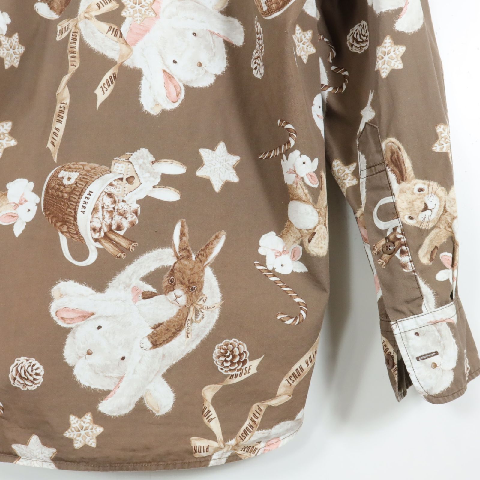 カールヘルム ラッピングラビット柄ブラウス カールヘルム うさぎ フード付 シャツ ブラウス 黒 M ラビット - メルカリ