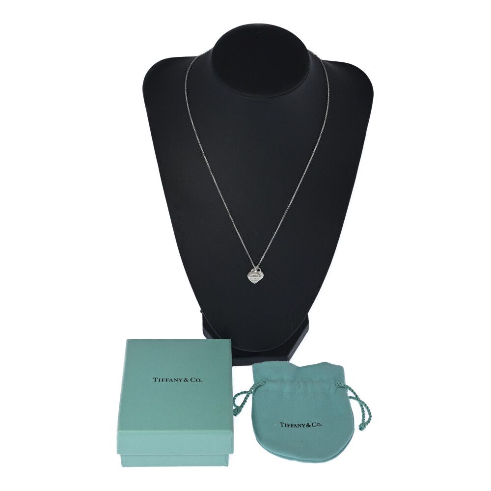 美品 TIFFANY＆Co. ティファニー ダブルハート ネックレス ペンダント