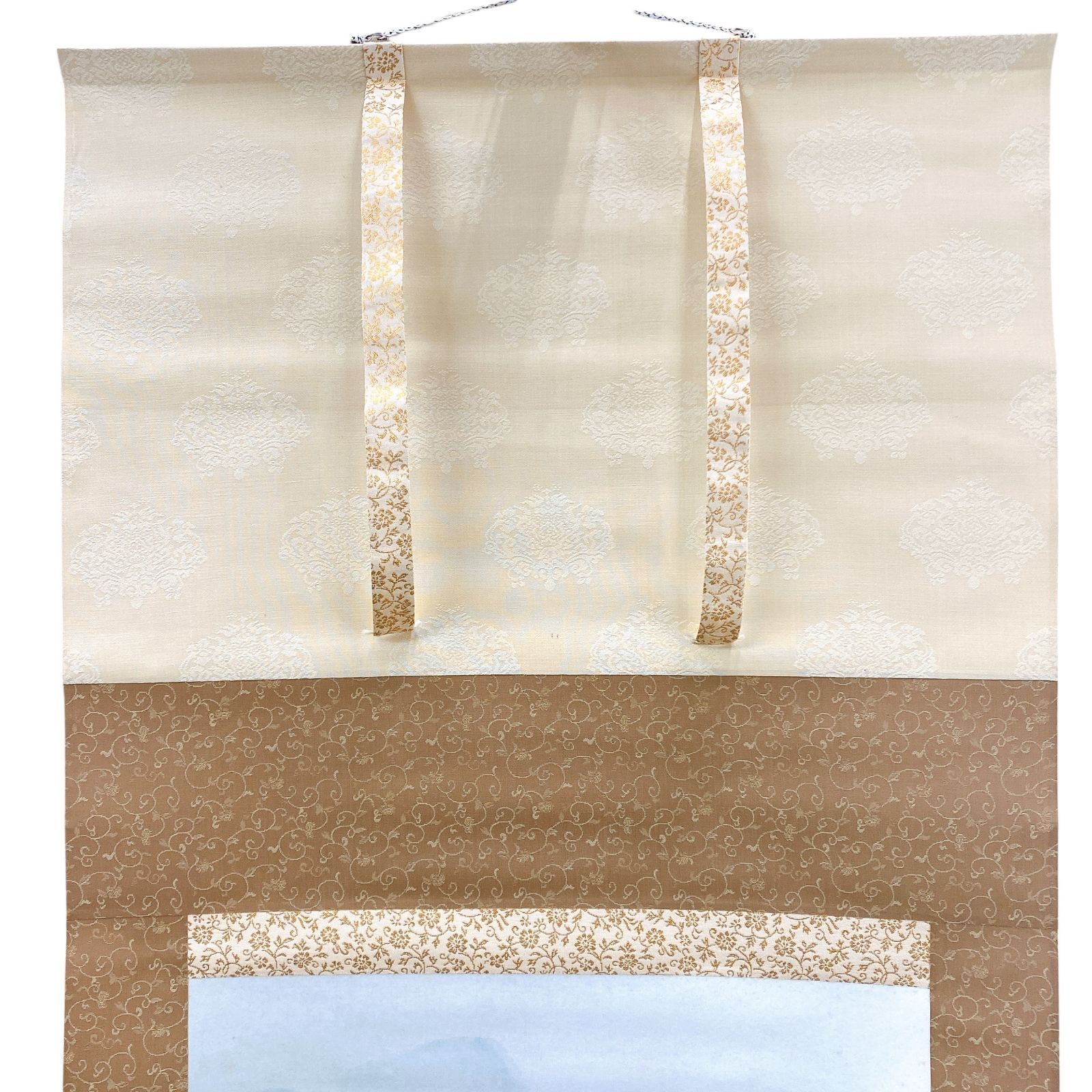 ◇ 掛け軸 金子春雪 淡彩山水 共箱 一尺五寸巾立 掛軸 ◇ - メルカリ