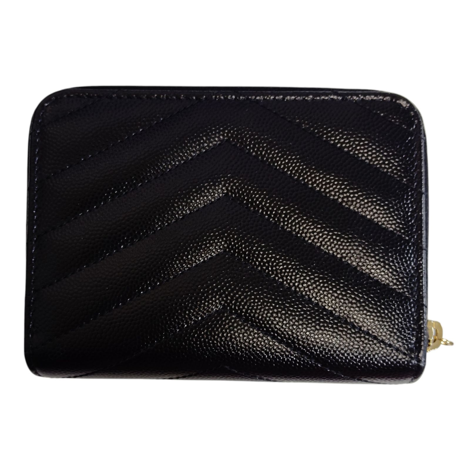 【中古品】Yves Saint Laurent イヴ・サンローラン コンパクト ジップ アラウンド ウォレット 折財布 ブラック A566RK 中古品】Yves Saint Laurent イヴ・サンローラン コンパクト ジップ