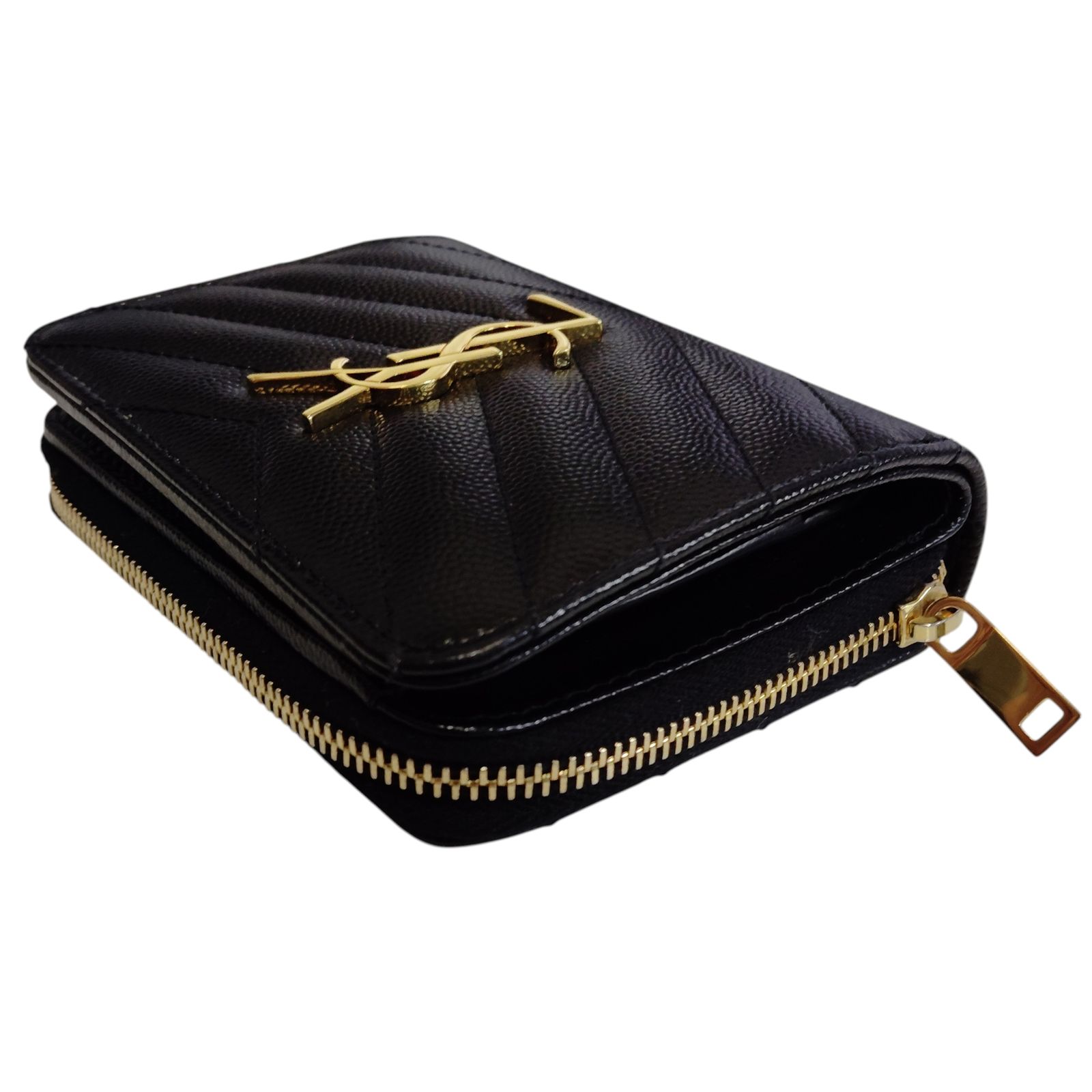 中古品】Yves Saint Laurent イヴ・サンローラン コンパクト ジップ 