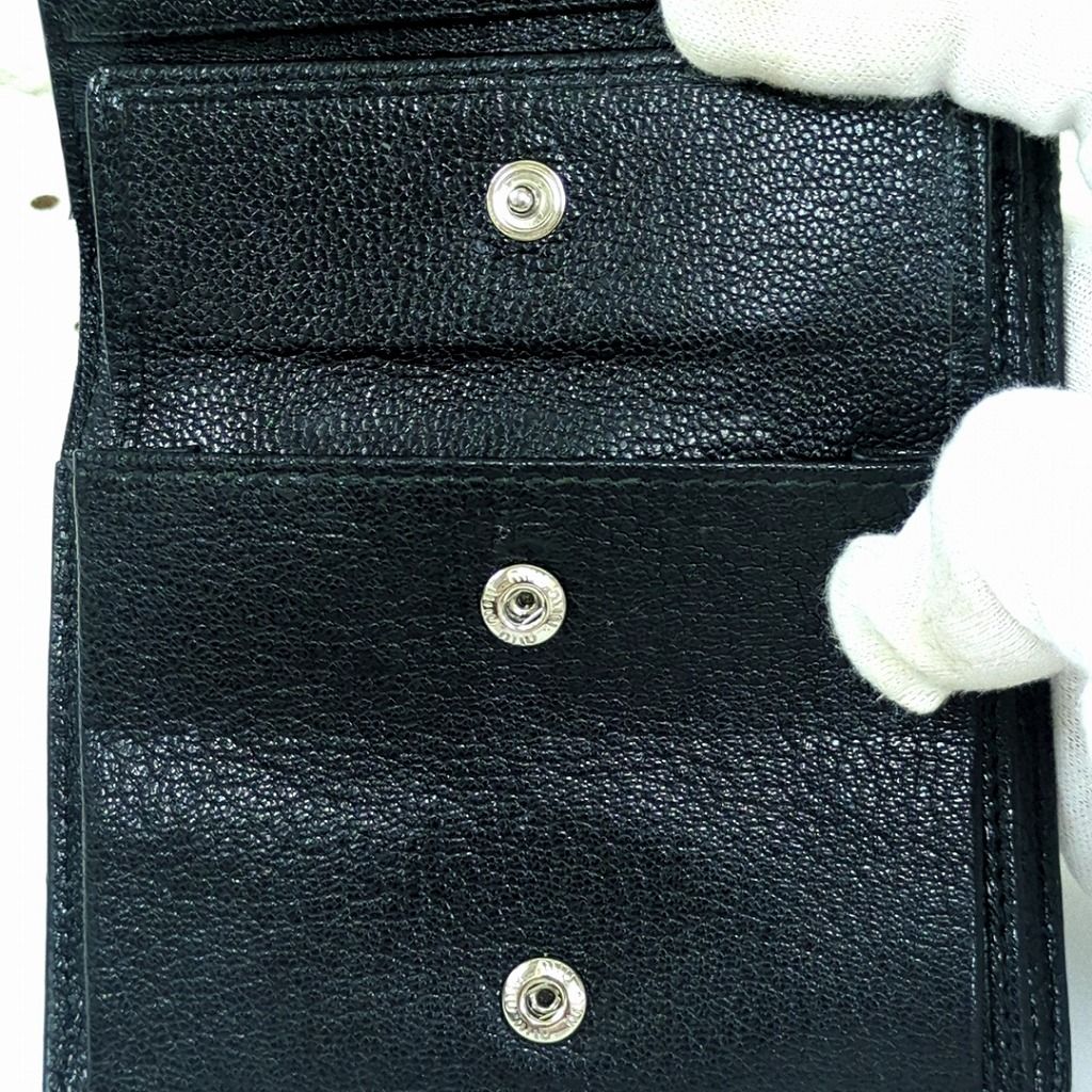 ミュウミュウ 2つ折り財布 マドラス パール ンパクトウォレット