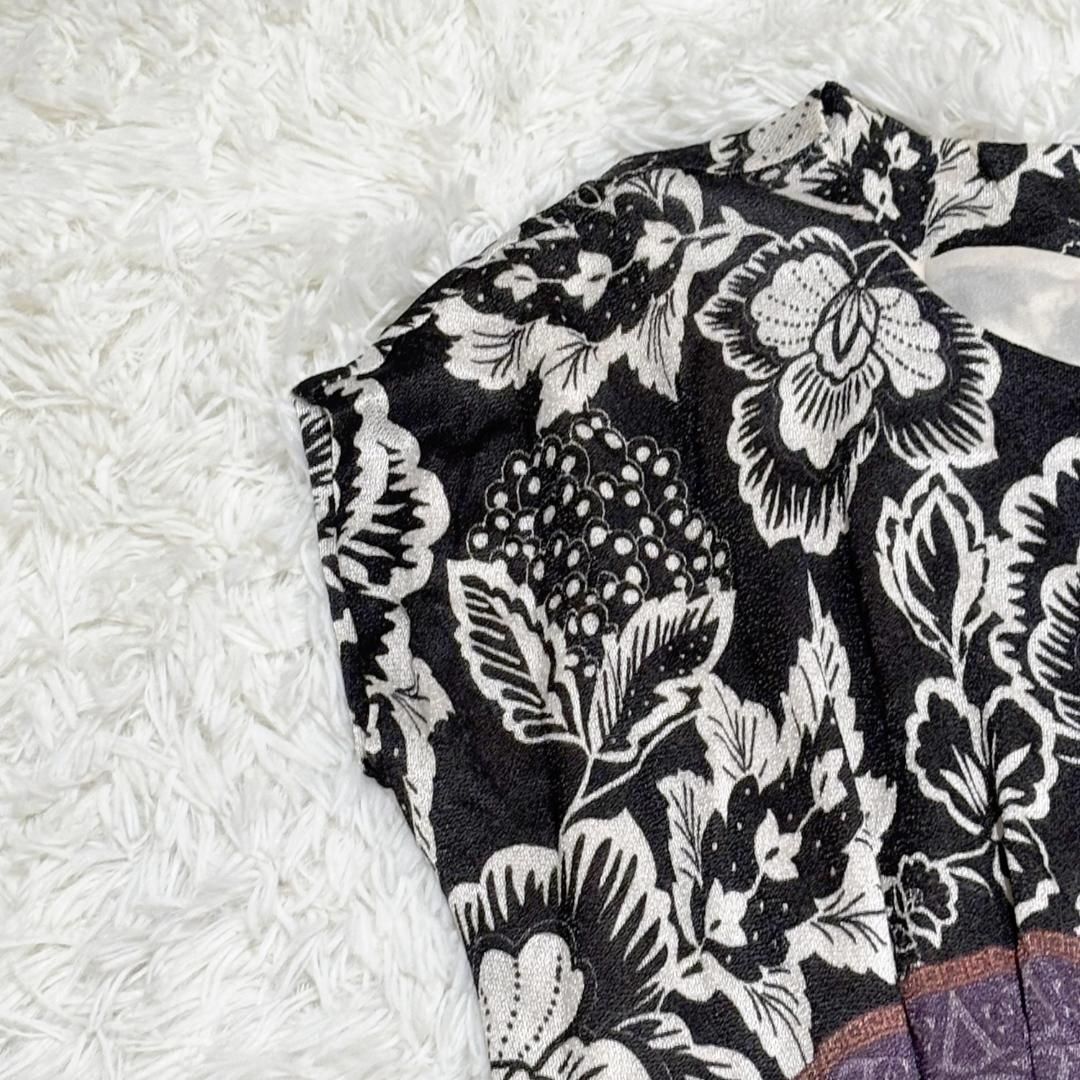 美品】ETRO エトロ イタリア製 44 Aラインフレアワンピース 花柄  