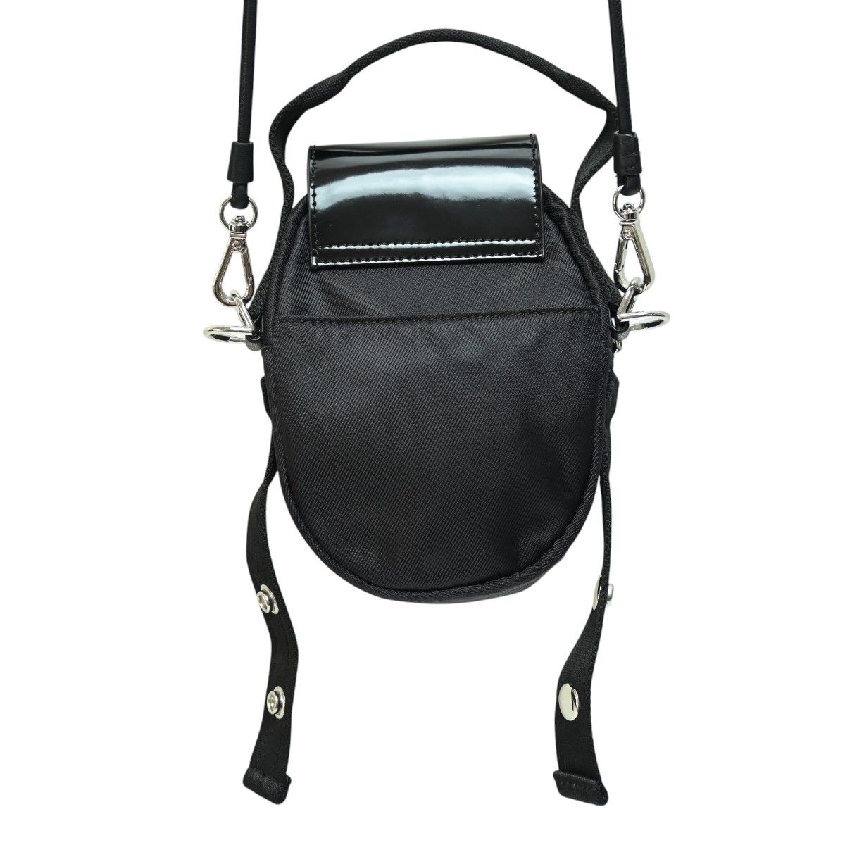 美品 DIESEL ディーゼル エナメル/ナイロン/レザー 2WAY ショルダー 