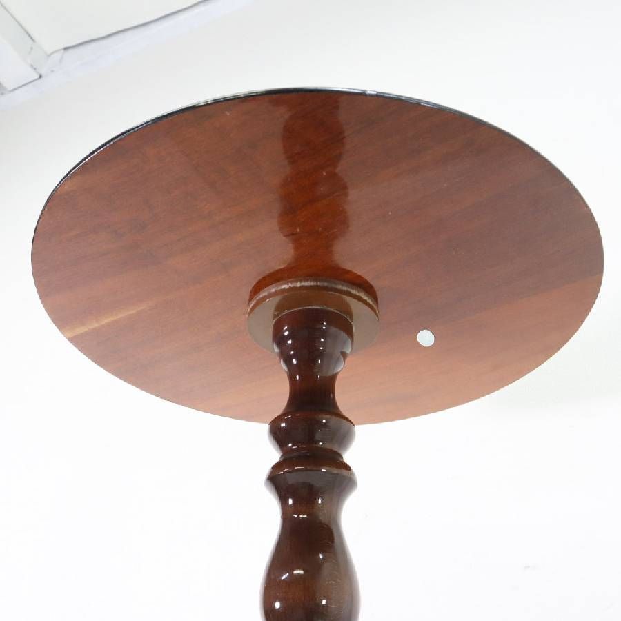 イタリア製 象嵌装飾 サイドテーブル Φ50cm 高さ62cm ワインテーブル