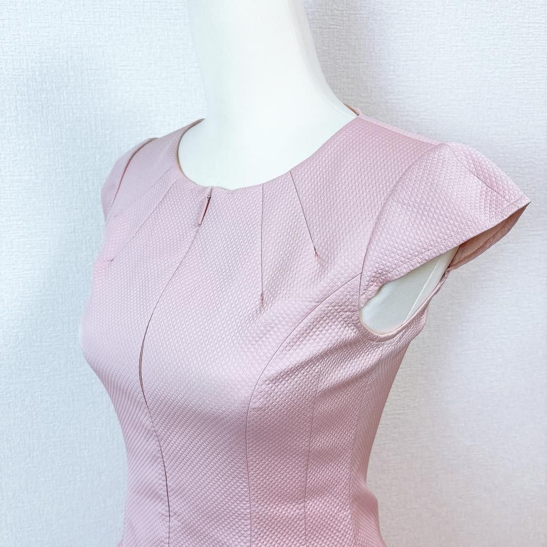 美品】Rene ルネ 半袖Aラインフレアワンピース ピンク - メルカリ