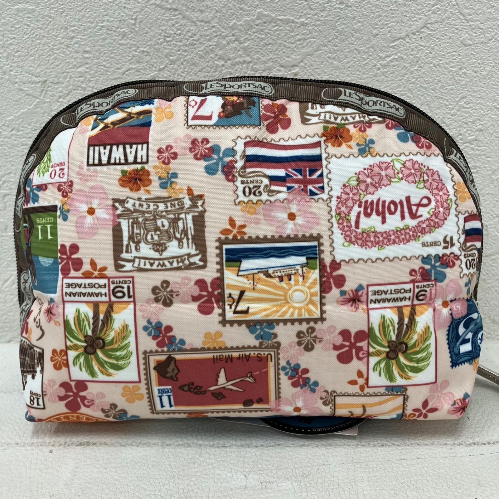 8431 LeSportsac レスポートサック ポーチ ハワイ限定 タグ付き 切手柄 