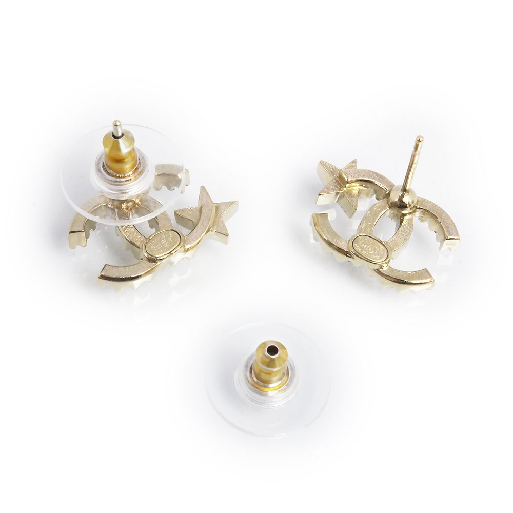 シャネル AB8072 ココマーク スター 星 ラインストーン シャンパン