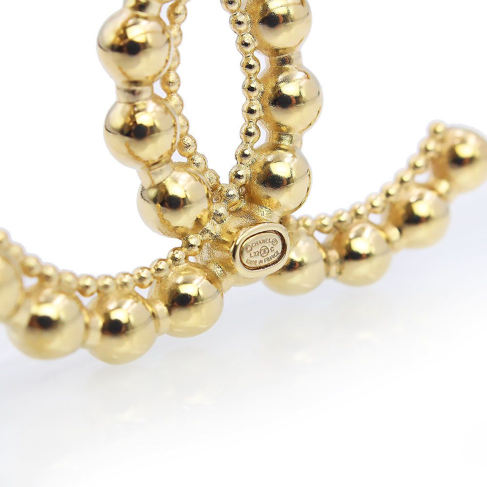 シャネル AB7778 ココマーク ボールチェーン ゴールド ブローチ 箱付