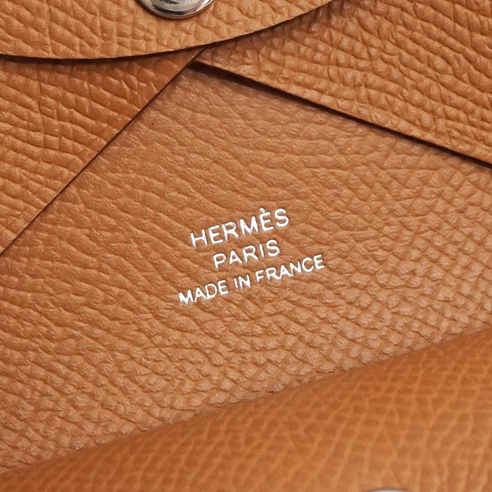 エルメス カルヴィ デュオ コンパクト ヴォーエプソン ゴールド