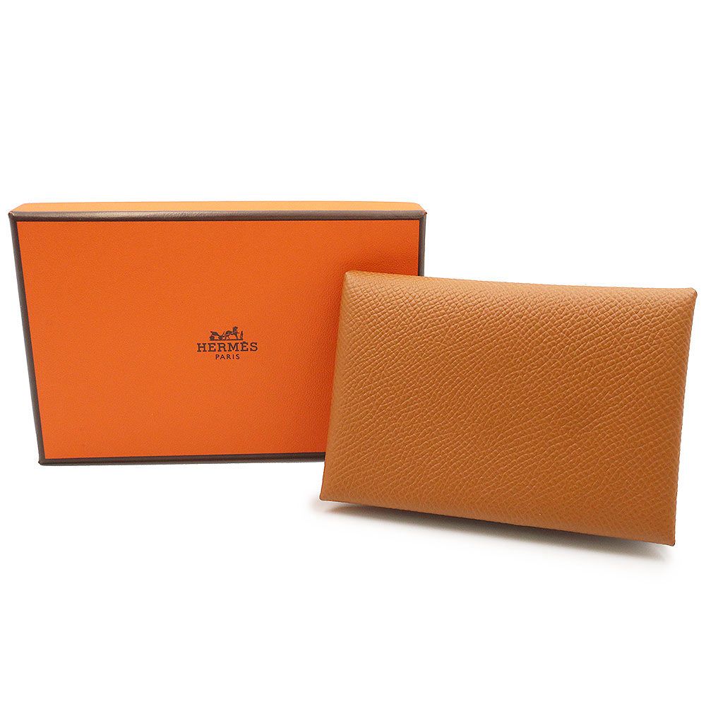 エルメス カルヴィ デュオ コンパクト ヴォーエプソン ゴールド