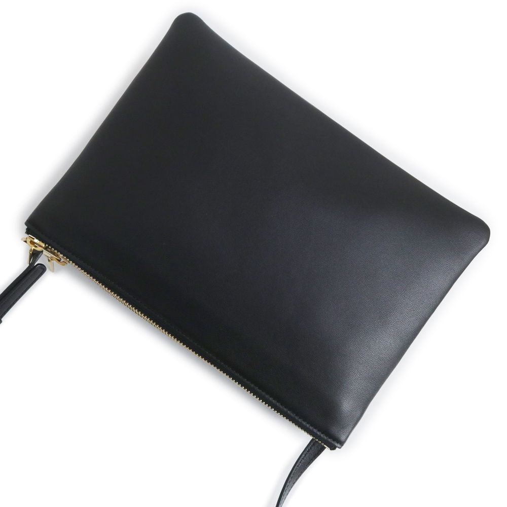 セリーヌ 192043 トリオ ラージ ラムスキン ブラック ショルダーバッグ