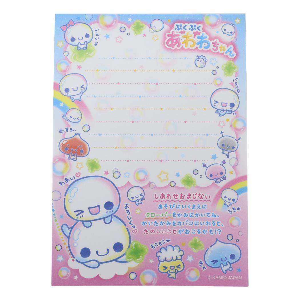メール便】平成ファンシー メモ帳 シール付きA6メモ あわわちゃん