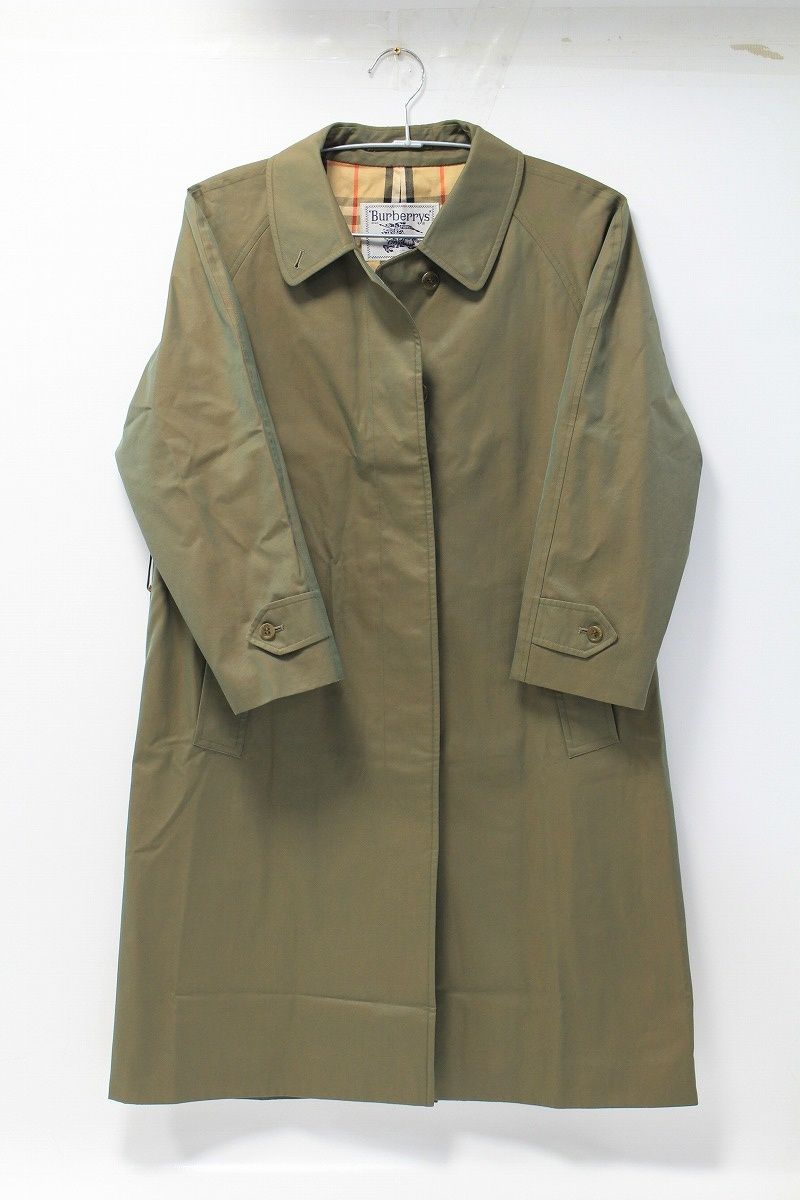 BURBERRY'S バーバリー ステンカラーコート 玉虫色 カーキ色 1-M102/1