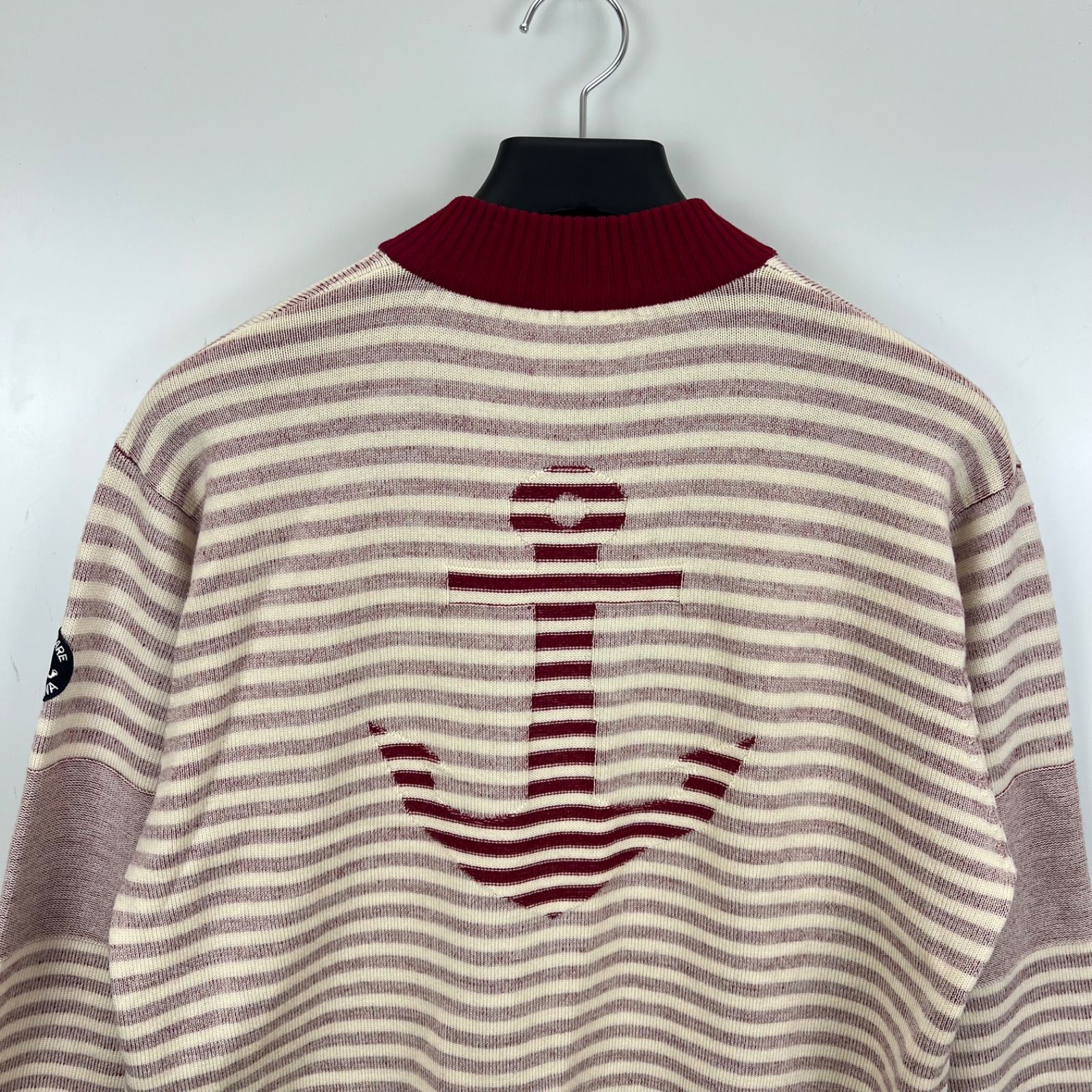 SINA COVA GOLF half zip wool knit sweater anchor logo L シナコバ
