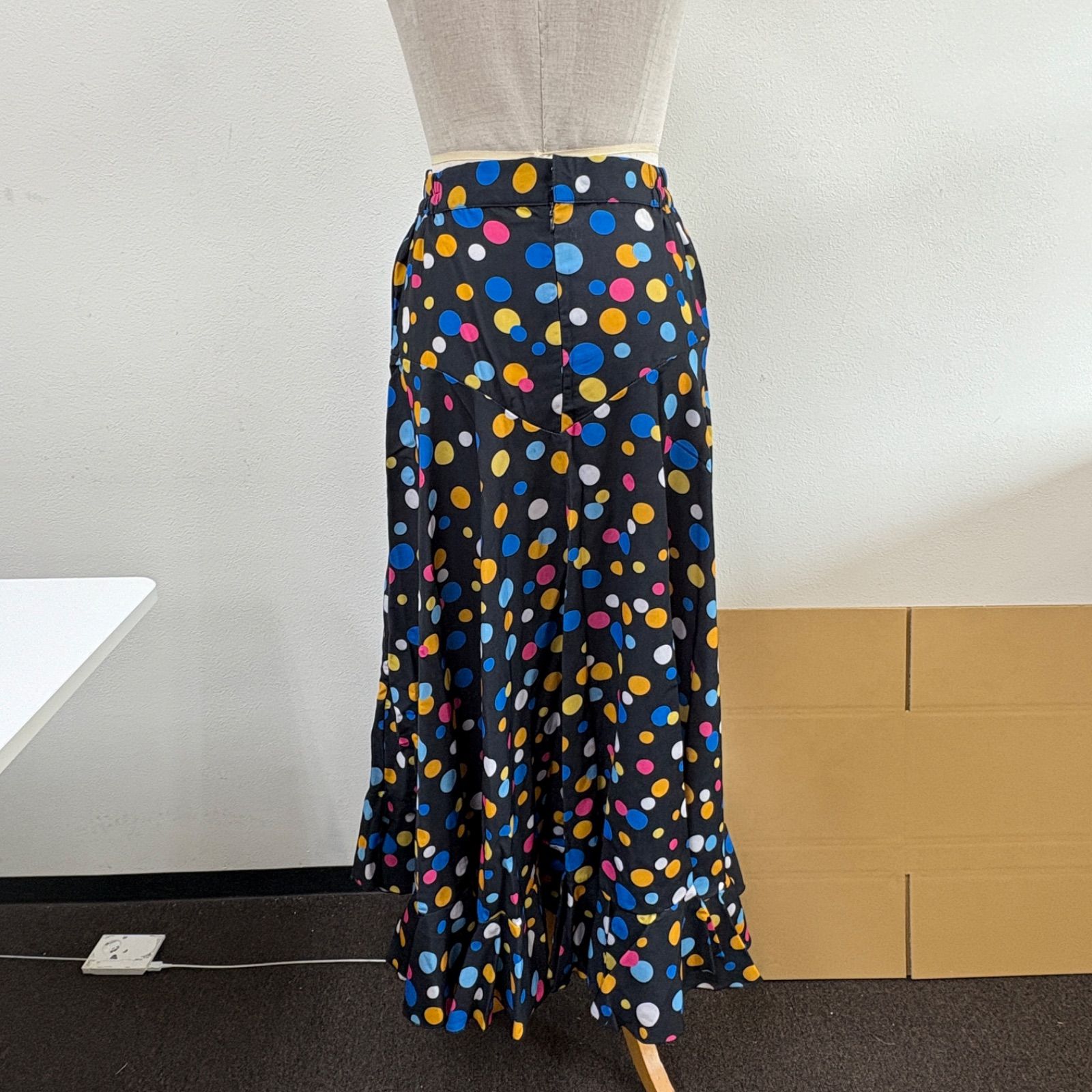 prima boutique】 フラメンコ衣装 ドレス セットアップ 黒 水玉 ドット