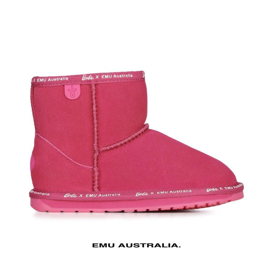 未使用品 EMU Australia x Barbie ムートンブーツ 正規品 正規品取扱店・新品】EMU Australia × Barbie キッズ ムートンブーツ