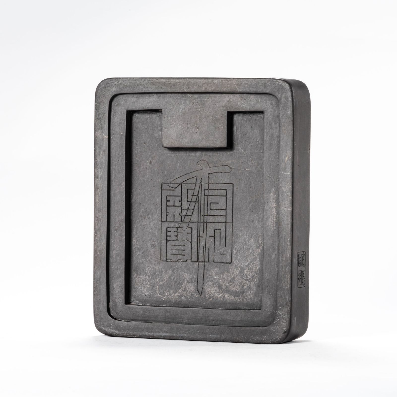 希少】清代 龍紋石渠硯 唐木箱付 書道具 文房四宝 中国古美術 骨董