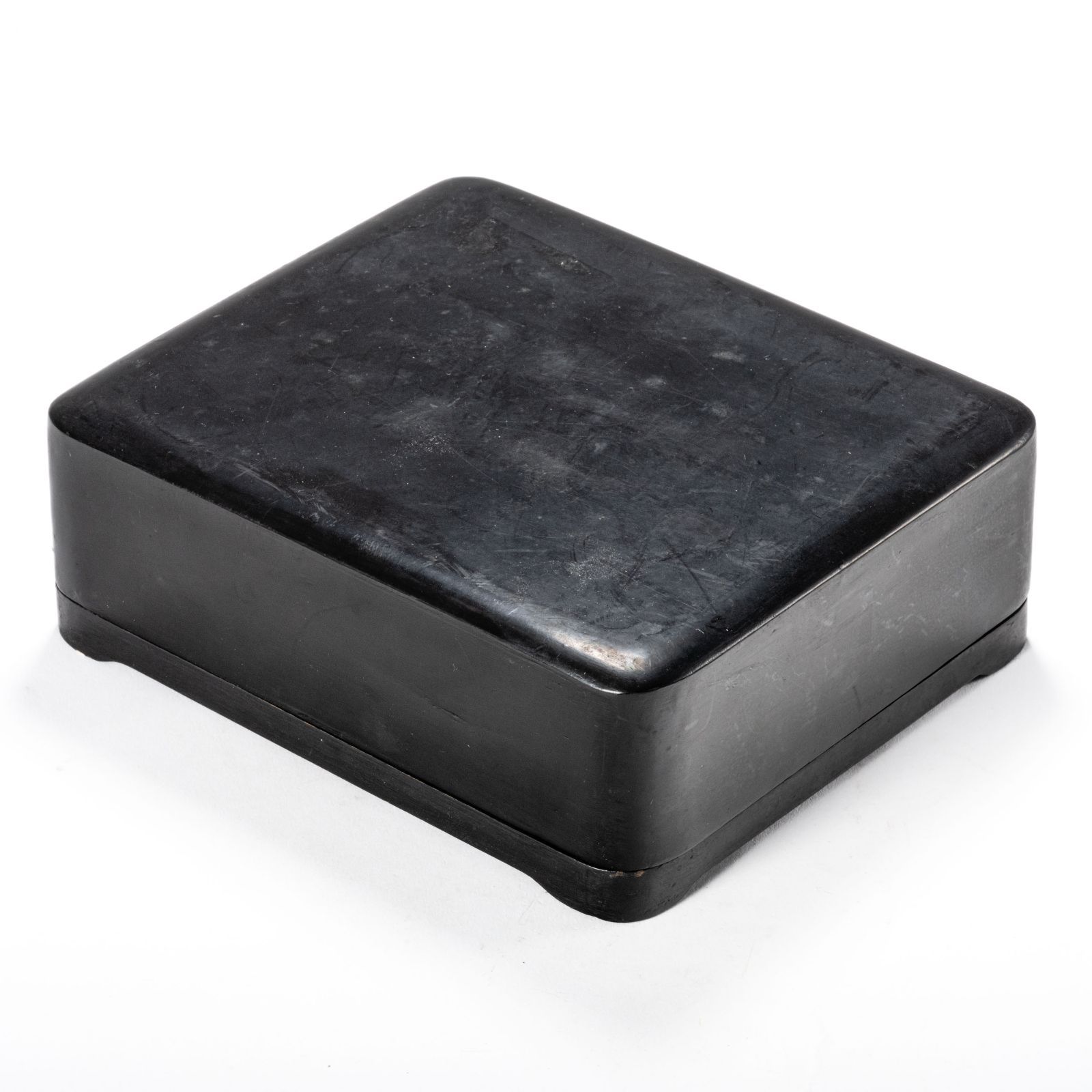 希少】清代 龍紋石渠硯 唐木箱付 書道具 文房四宝 中国古美術 骨董