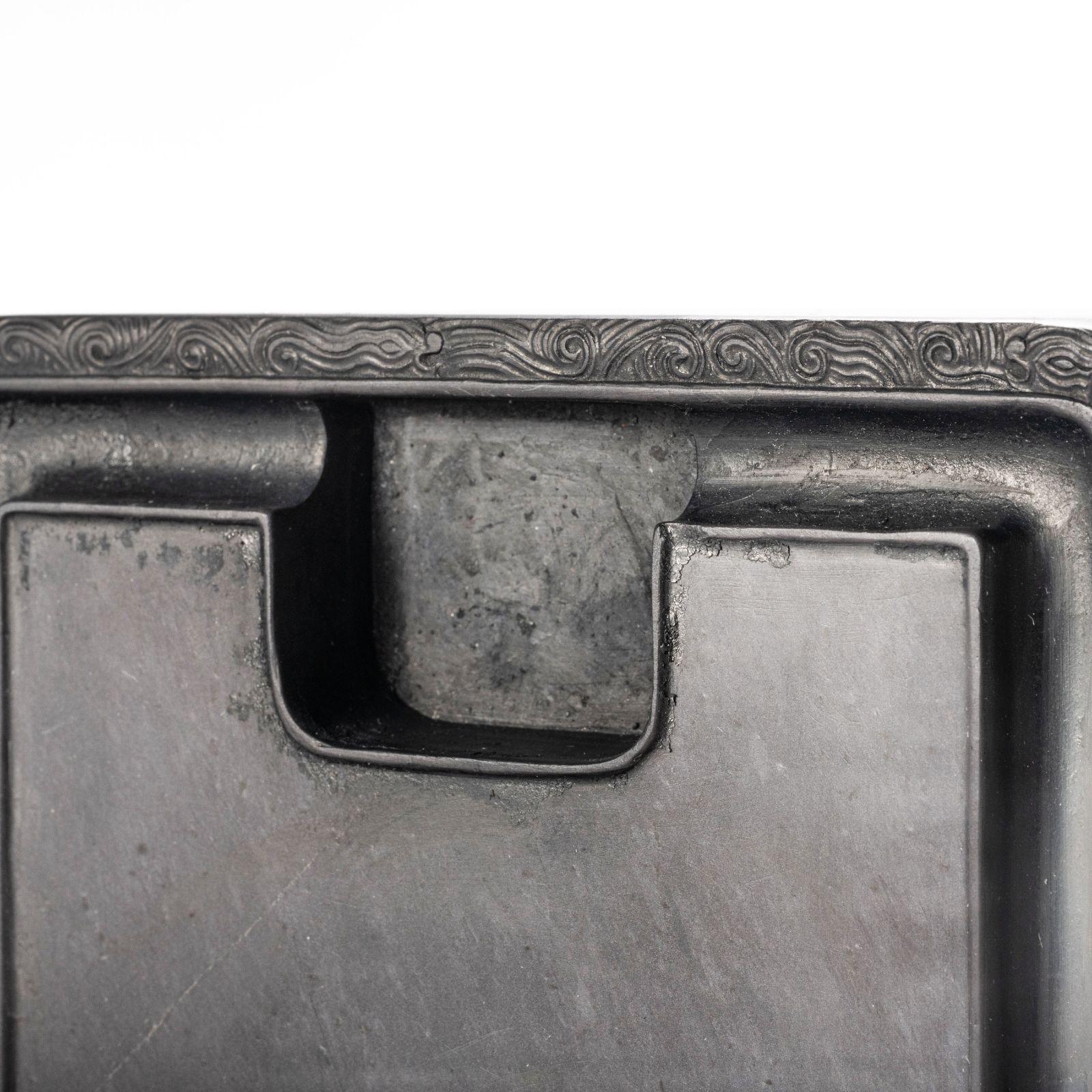 希少】清代 龍紋石渠硯 唐木箱付 書道具 文房四宝 中国古美術 骨董