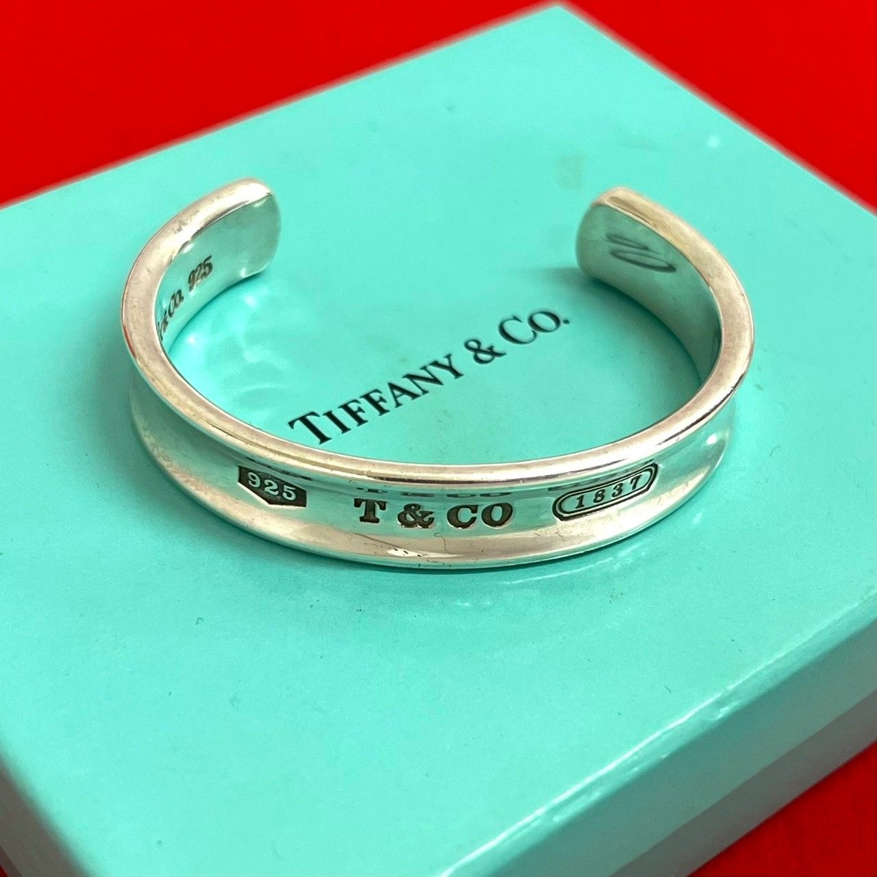 【美品】ティファニー ナロー バングル 1837 ブレスレット シルバー925 TIFFANY&Co.（ティファニー） 極 美品 希少品 1837 ナロー バングル