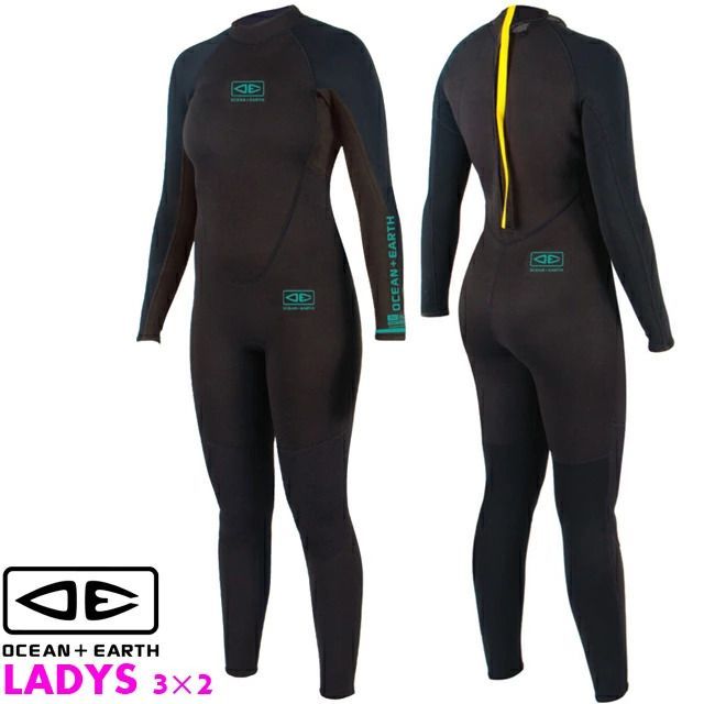 新入荷！OCEAN & EARTH 　ウェットスーツSTEAMER　フルスーツM OCEAN＆EARTH O&E WETSUITS LADIES STEAMER 3/2mm ウェットスーツ