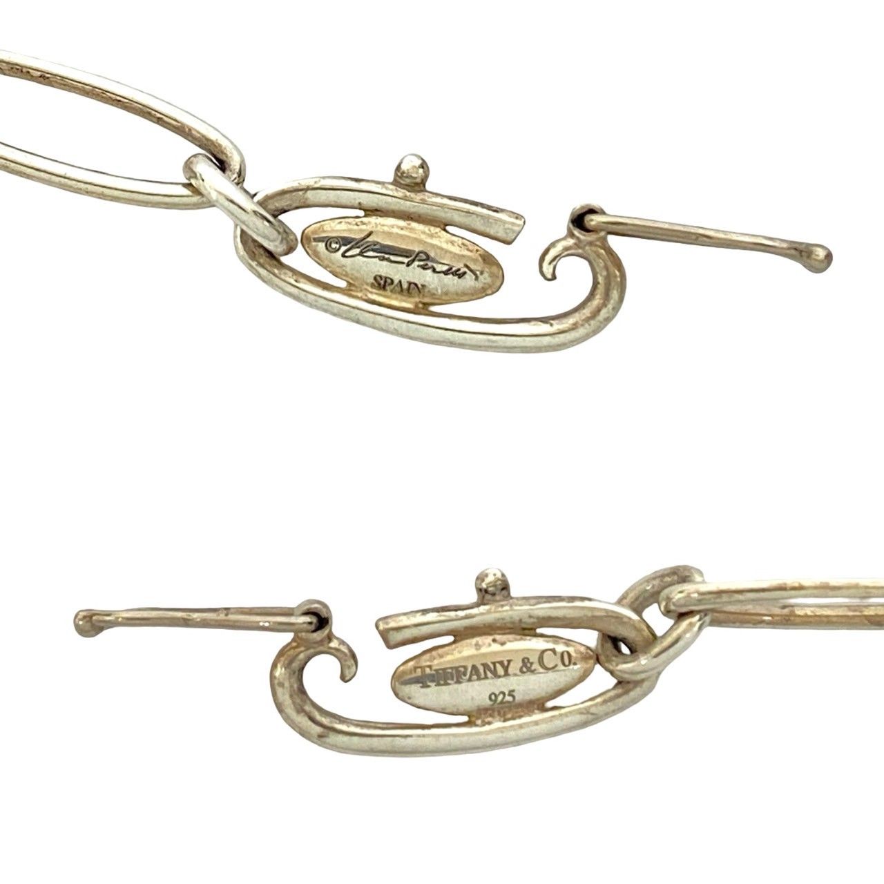 極 美品 箱付 TIFFANY&Co. ティファニー カーブド ハート ブレスレット