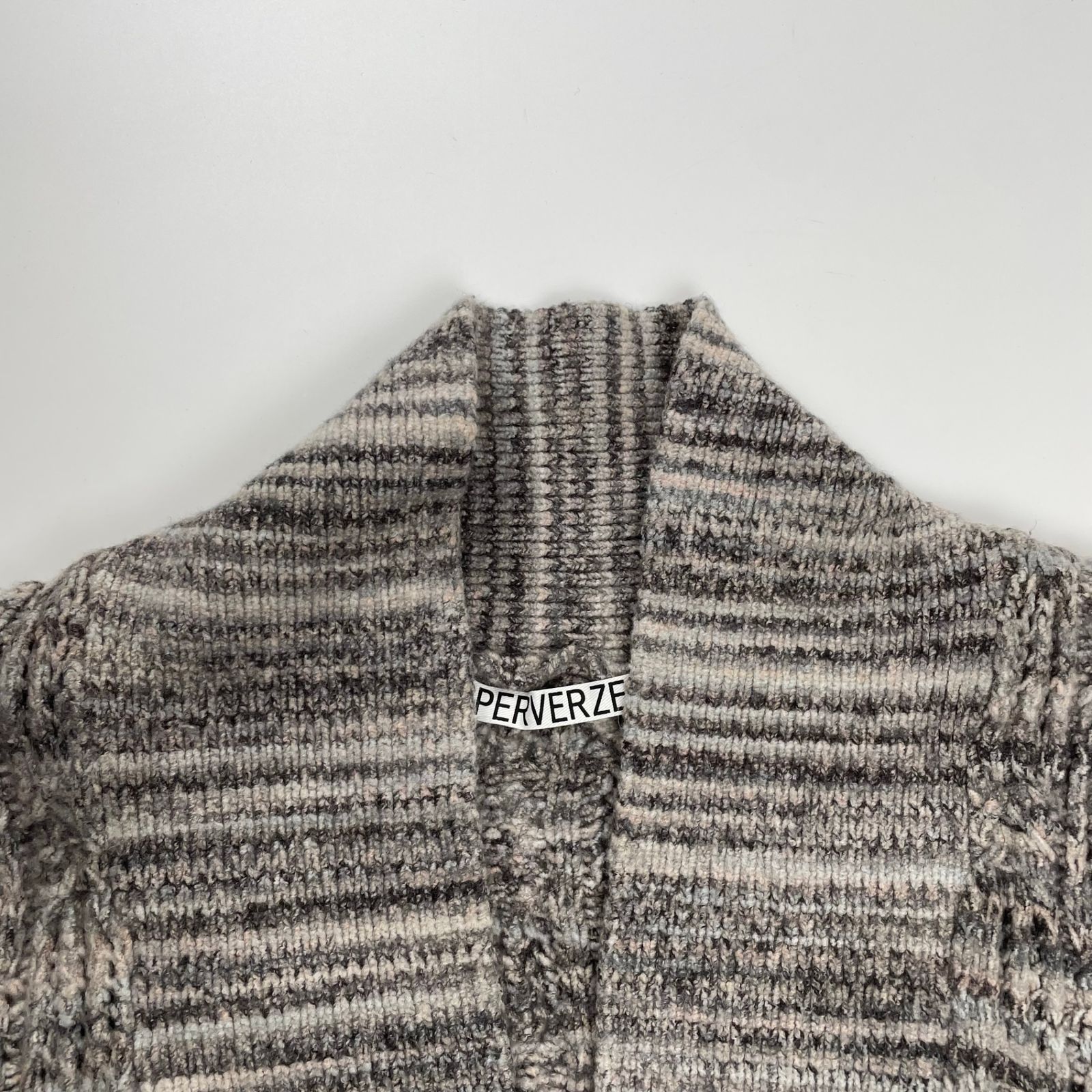 PERVERZE パーバーズ / 変わり編みニットベスト 参考定価：28,000+tax
