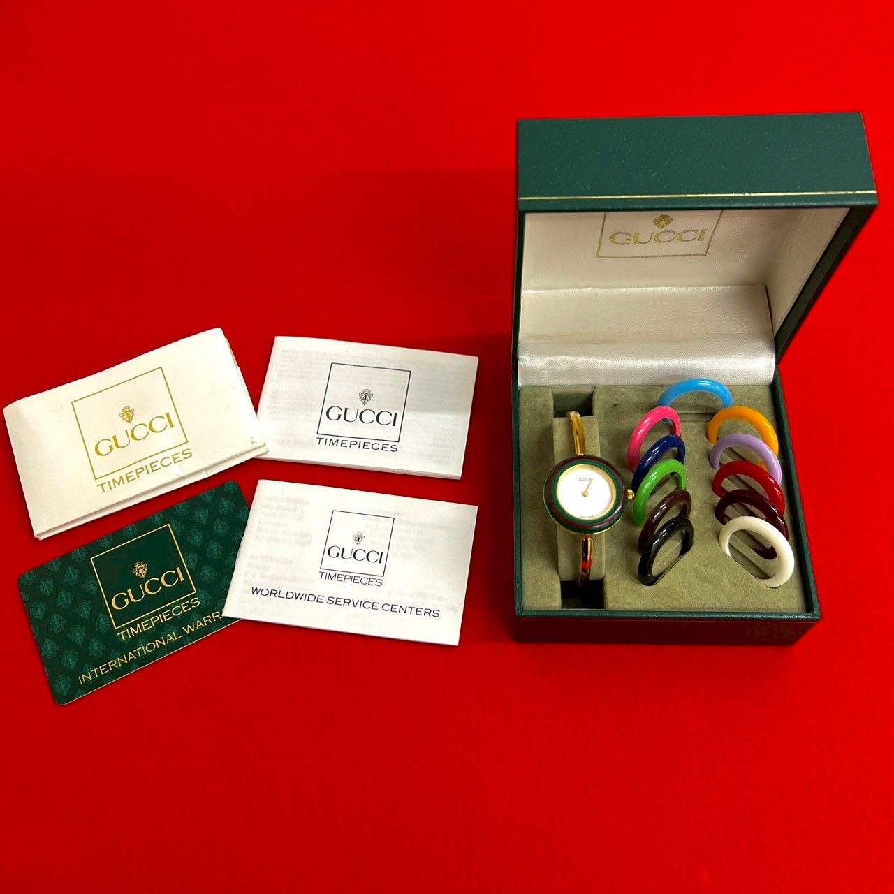 極 美品 稼働品 GUCCI グッチ ヴィンテージ チェンジベゼル クォーツ