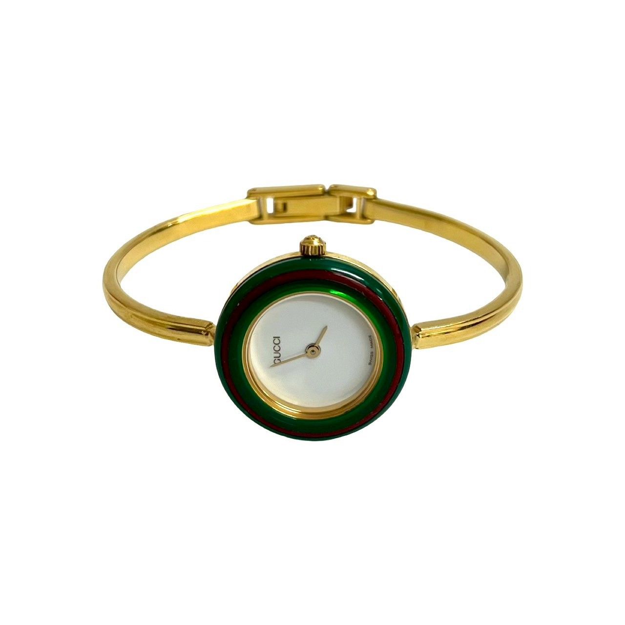 グッチ チェンジベゼル1100-L12色 シェリーライン クォーツ 箱付 稼働品 極 美品 箱付き GUCCI グッチ チェンジベゼル シェリーライン